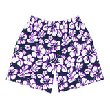 Men’s Navy Blue, Purple & White Hawaiian Eco Athleisure Shorts | Extremely Stoked®