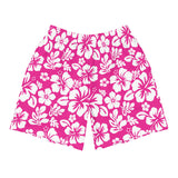 Men’s Hot Pink & White Hawaiian Eco Athleisure Shorts | Extremely Stoked®