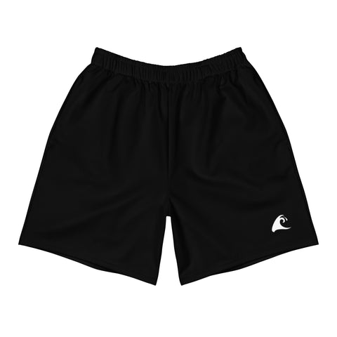 Men’s Black with White Epic Wave Logo Eco Athleisure Shorts | Extremely Stoked®