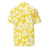 White and Yellow Hawaiian Print Aloha Shirt – Eco Apparel by Extremely Stoked®
