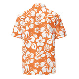 White and Orange Hawaiian Print Aloha Shirt – Eco Apparel by Extremely Stoked®
