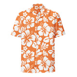 White and Orange Hawaiian Print Aloha Shirt – Eco Apparel by Extremely Stoked®