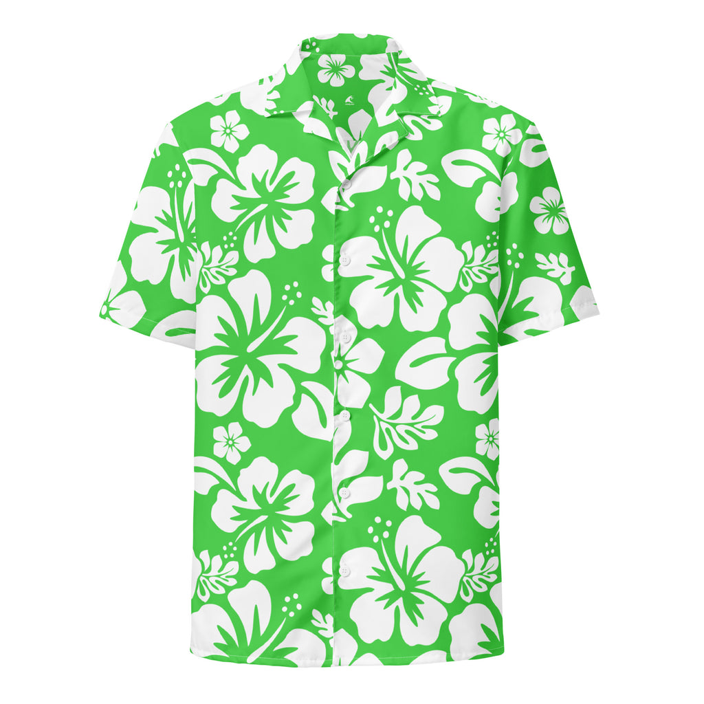 FR2 GOLF Pattern Aloha Shirt グリーン 3XL Lime Green Hawaiian Aloha Shirt – Eco Apparel by Extremely Stoked®