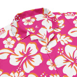 Hot Pink, White and Orange Hawaiian Aloha Shirt - Extremely Stoked