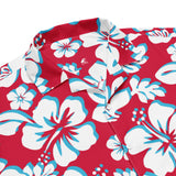 Red, White and Aqua Blue Hawaiian Print Aloha Shirt – Eco Apparel by Extremely Stoked®