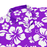 White and Purple Hawaiian Print Aloha Shirt – Eco Apparel by Extremely Stoked®