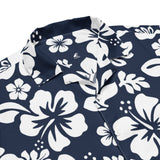 White and Navy Blue Hawaiian Print Aloha Shirt – Eco Apparel by Extremely Stoked®