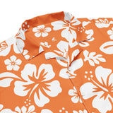 White and Orange Hawaiian Print Aloha Shirt – Eco Apparel by Extremely Stoked®