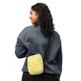 Yellow and White Hawaiian Flowers Crossbody Bag - Beach & Surf Style by Extremely Stoked®