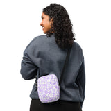 Lavender and White Hawaiian Flowers Crossbody Bag - Beach & Surf Style by Extremely Stoked®