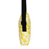 Yellow and White Hawaiian Flowers Crossbody Bag - Beach & Surf Style by Extremely Stoked®