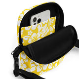 Yellow and White Hawaiian Flowers Crossbody Bag - Beach & Surf Style by Extremely Stoked®
