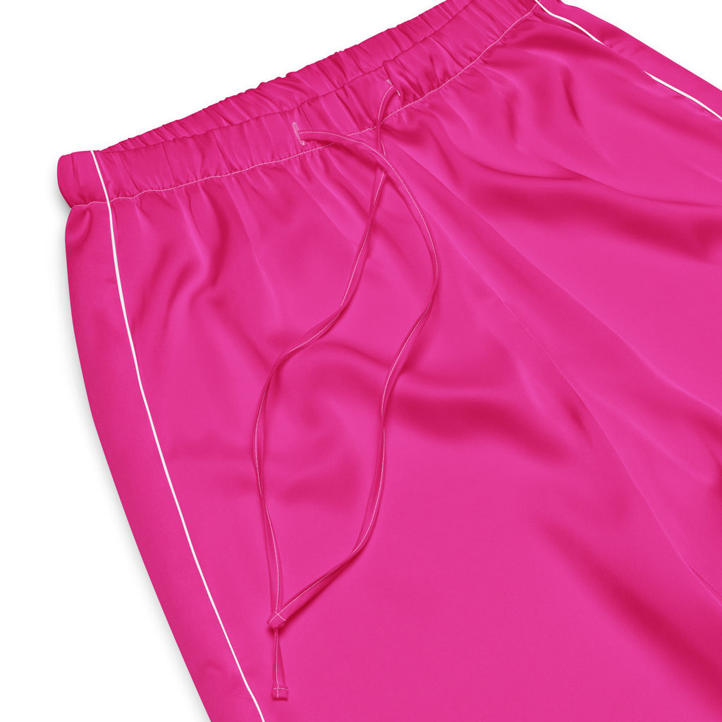 Women's Hot Pink Silky Pajama Loungewear Pants | Extremely Stoked®