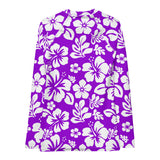 Purple and White Hawaiian Flowers Women's Rash Guard - Extremely Stoked