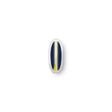 Navy Blue and Yellow Surfboard Throw Pillow – Extremely Stoked® Eco Luxe Surfer Bedding Collection