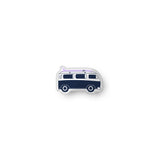 Navy Blue and Lavender Surf Bus Throw Pillow– Extremely Stoked® Eco Luxe Surfer Bedding Collection