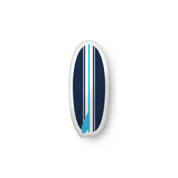 Navy Blue and Aqua Surfboard Throw Pillow – Extremely Stoked® Eco Luxe Surfer Bedding Collection