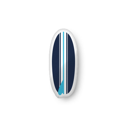 Navy Blue and Aqua Surfboard Throw Pillow – Extremely Stoked® Eco Luxe Surfer Bedding Collection