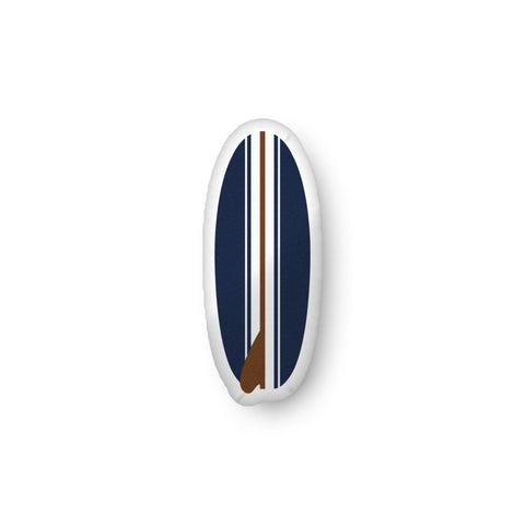 Navy Blue and Brown Surfboard Throw Pillow – Extremely Stoked® Eco Luxe Surfer Bedding Collection