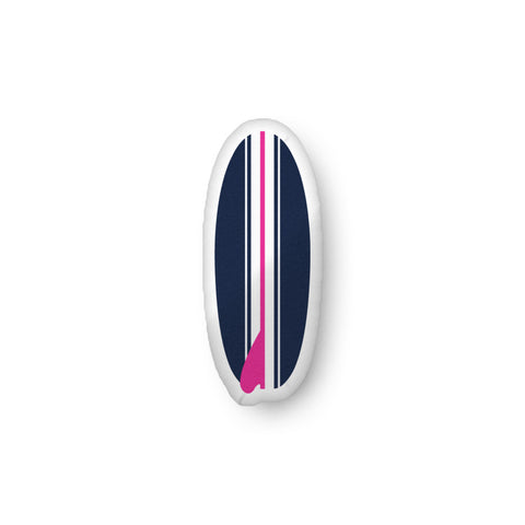Navy Blue and Hot Pink Surfboard Throw Pillow – Extremely Stoked® Eco Luxe Surfer Bedding Collection