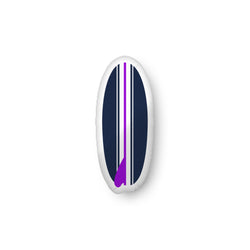 Navy Blue and Purple Surfboard Throw Pillow – Extremely Stoked® Eco Luxe Surfer Bedding Collection