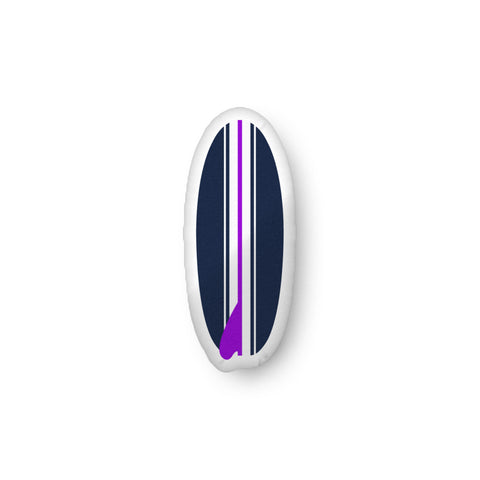 Navy Blue and Purple Surfboard Throw Pillow – Extremely Stoked® Eco Luxe Surfer Bedding Collection