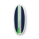 Navy Blue and Lime Green Surfboard Throw Pillow – Extremely Stoked® Eco Luxe Surfer Bedding Collection