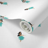 Vintage Hawaiian Hula Girls Wallpaper - Extremely Stoked® Eco Beach Luxe Collection