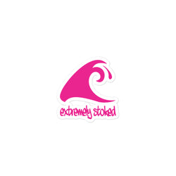 Extremely Stoked Hot Pink Epic Wave Surf Sticker