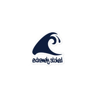 Extremely Stoked Navy Blue Epic Wave Surf Sticker