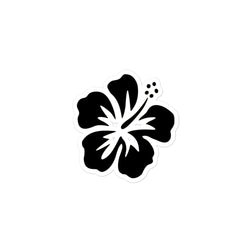 Black Hibiscus Flower Surf Sticker