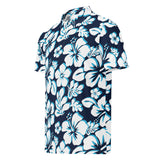 Slim Fit Men’s Hawaiian Polo Shirt – Ocean Blues by Extremely Stoked®