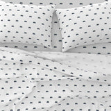 Navy Blue, White & Fresh Green Surf Bus Sheet Set – Extremely Stoked® Eco Luxe Surfer Bedding Collection