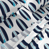 Ocean Blues Classic Surfboards Sheet Set from Surfer Bedding™️ Large Scale - Extremely Stoked
