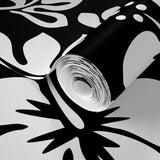 White Hawaiian Hibiscus Flowers on Black Wallpaper - Extremely Stoked