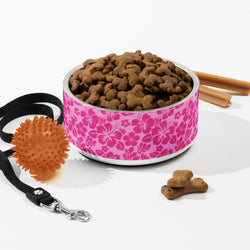 Raspberry Pinks Hawaiian Flowers Pet Bowl – Extremely Stoked® Pets