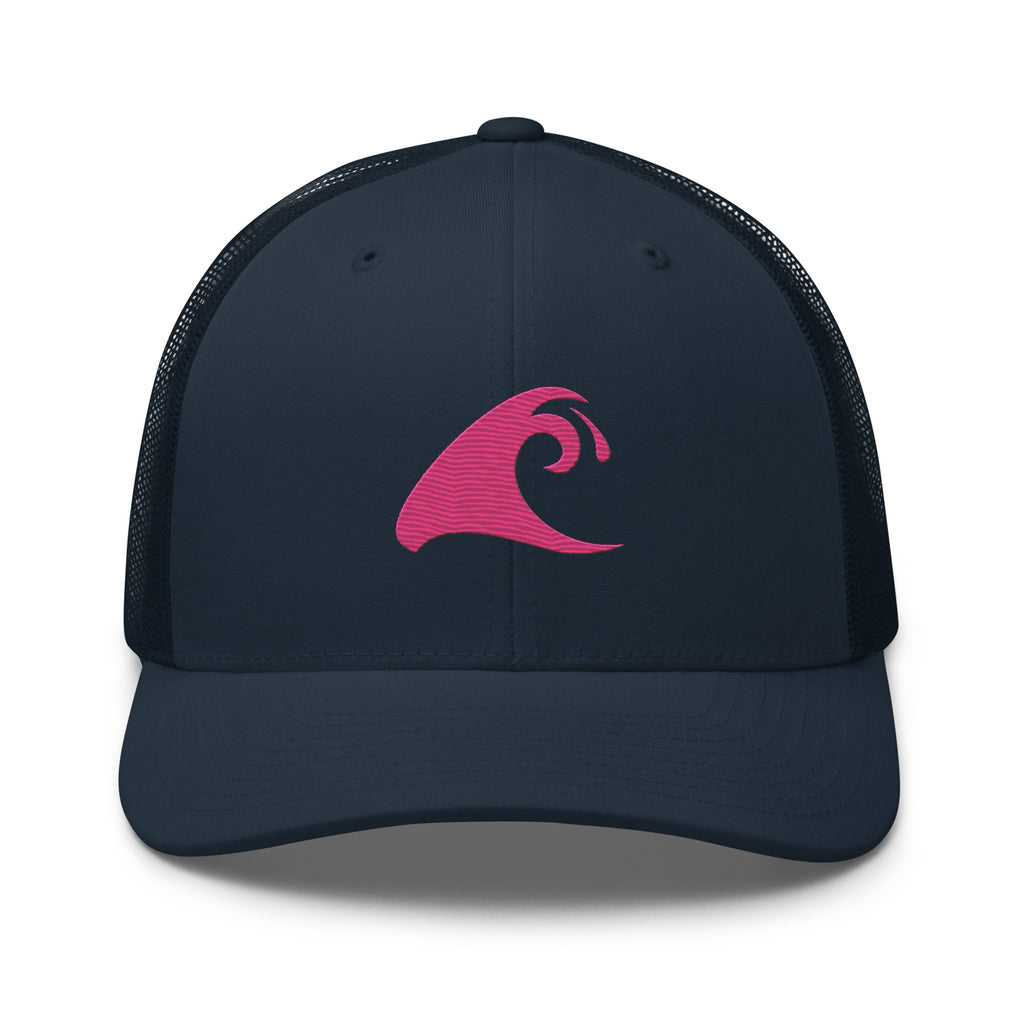 retro-trucker-hat-navy-front-  display picture 1