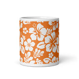 Orange and White Hawaiian Flowers Coffee Mug - Extremely Stoked