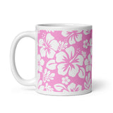 Pink and White Hawaiian Flowers Coffee Mug - Extremely Stoked