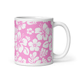 Pink and White Hawaiian Flowers Coffee Mug - Extremely Stoked