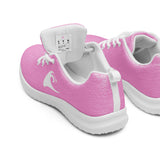 Women’s Pink Athleisure Sneakers with White Epic Wave Logo – Extremely Stoked® Surf Style Shoes