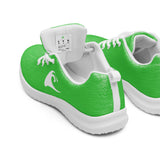 Women’s Lime Green Athleisure Sneakers with White Epic Wave Logo – Extremely Stoked® Surf Style Shoes