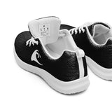 Women’s Black Athleisure Sneakers with White Epic Wave Logo – Extremely Stoked® Surf Style Shoes