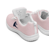 Women’s Pink Athleisure Sneakers with Navy Blue Epic Wave Logo – Extremely Stoked® Surf Style Shoes