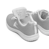 Women’s Gray Athleisure Sneakers with White Epic Wave Logo – Extremely Stoked® Surf Style Shoes