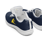Women’s Navy Blue Athleisure Sneakers with Yellow Epic Wave Logo – Extremely Stoked® Surf Style Shoes