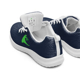 Women’s Navy Blue Athleisure Sneakers with Lime Green Epic Wave Logo – Extremely Stoked® Surf Style Shoes