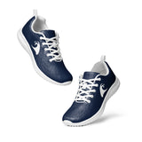 Women’s Navy Blue Athleisure Sneakers with White Epic Wave Logo – Extremely Stoked® Surf Style Shoes