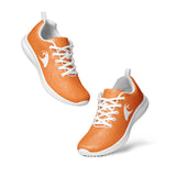 Women’s Orange Athleisure Sneakers with White Epic Wave Logo – Extremely Stoked® Surf Style Shoes