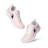 Women’s Pink Athleisure Sneakers with Navy Blue Epic Wave Logo – Extremely Stoked® Surf Style Shoes